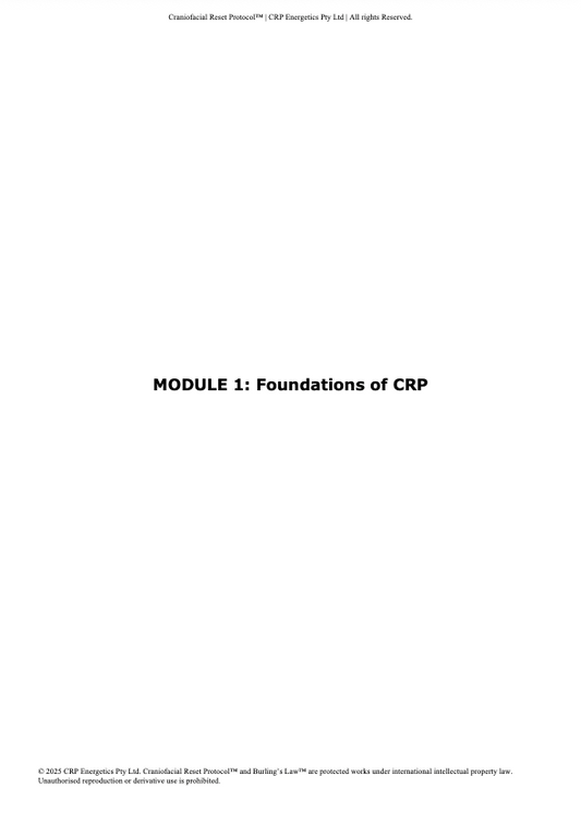The Craniofacial Reset Protocol (CRP)™ Module 1 PDF (Free Download)
